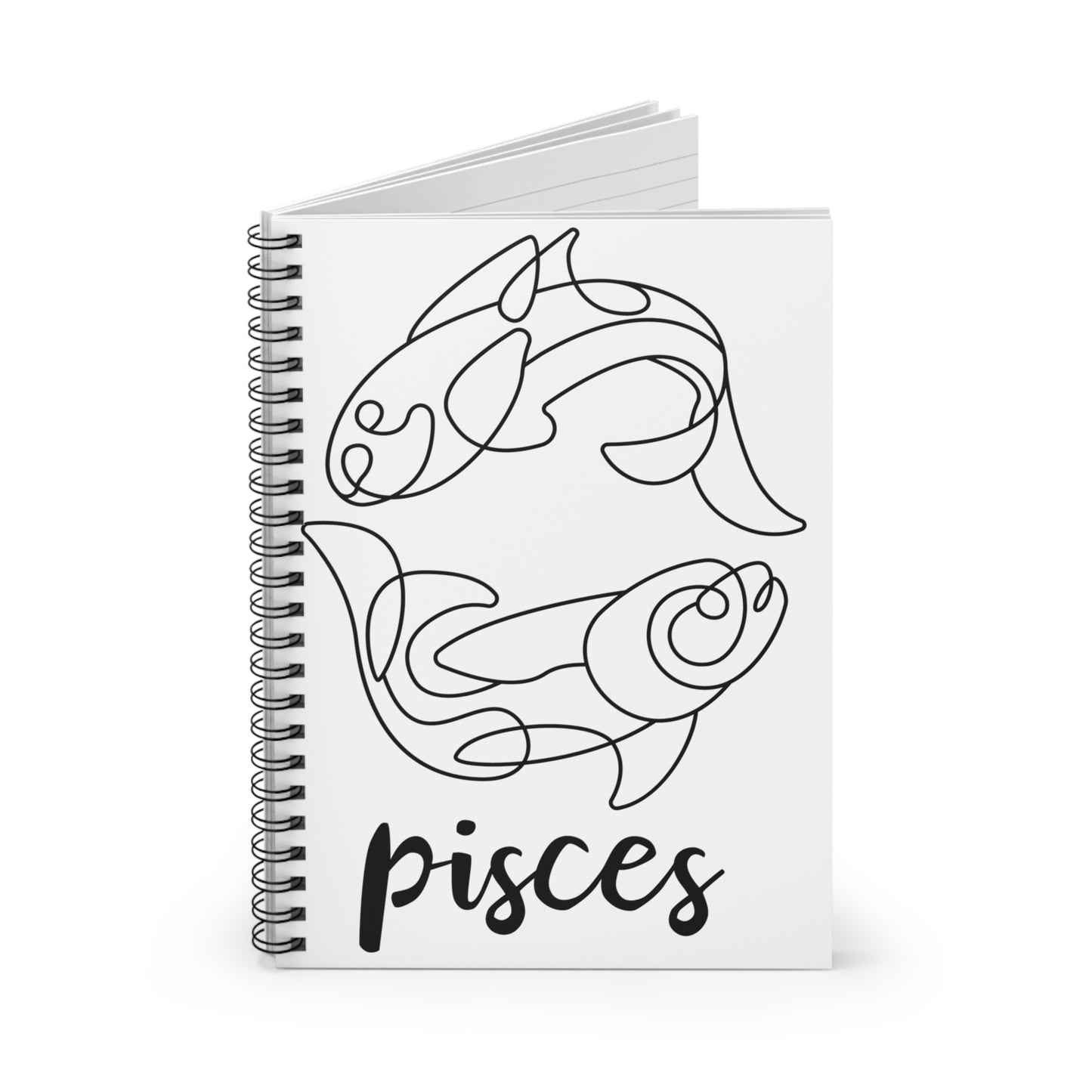 Pisces, Spiral Notebook - Ruled Line