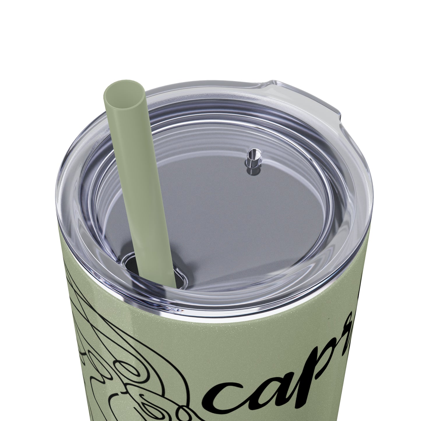 Capricorn Skinny Tumbler with Straw, 20oz