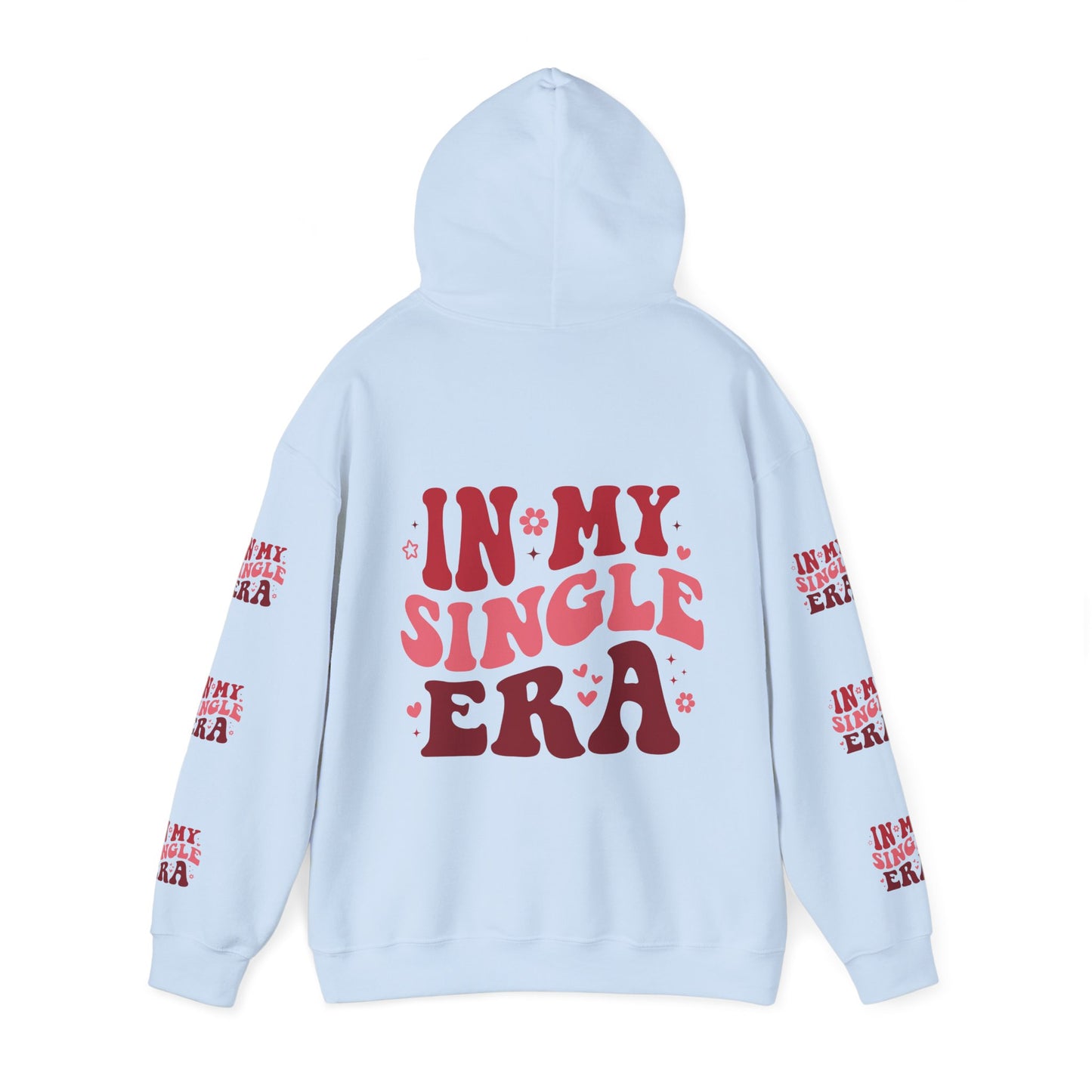 In my single era, Unisex Heavy Blend™ Hooded Sweatshirt (side arm design)