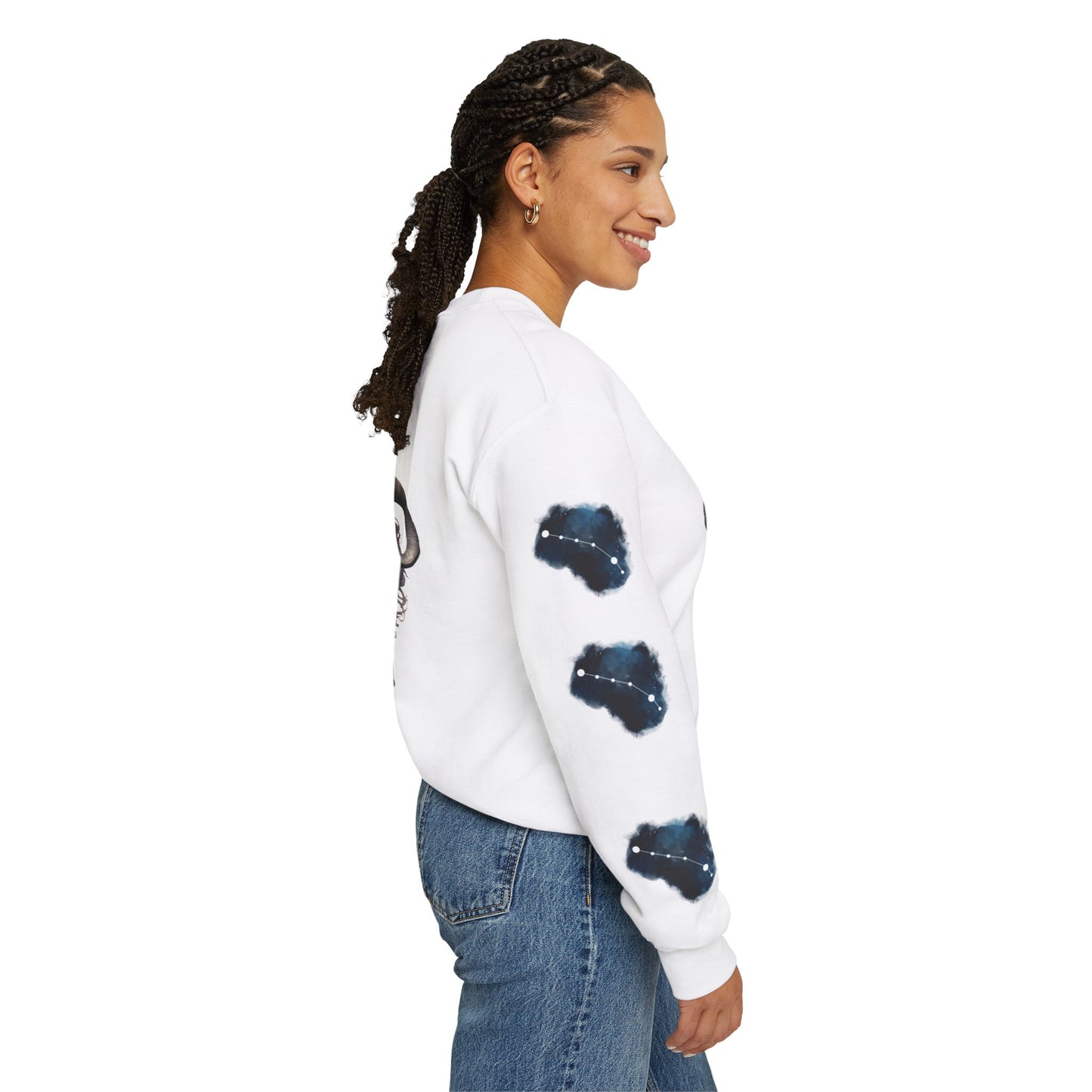 Aries , ™ Crewneck Sweatshirt (side arm design)