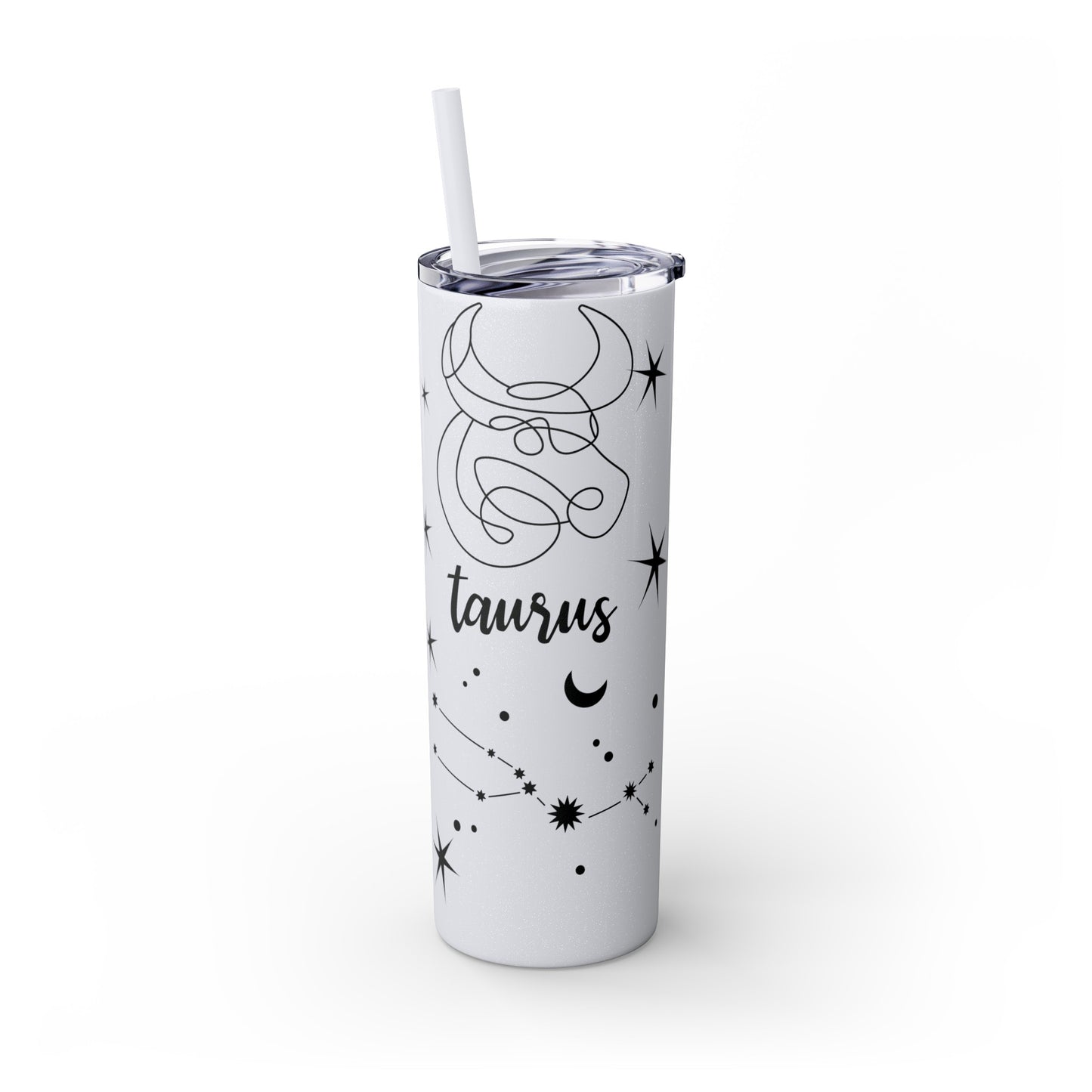 Taurus, Skinny Tumbler with Straw, 20oz