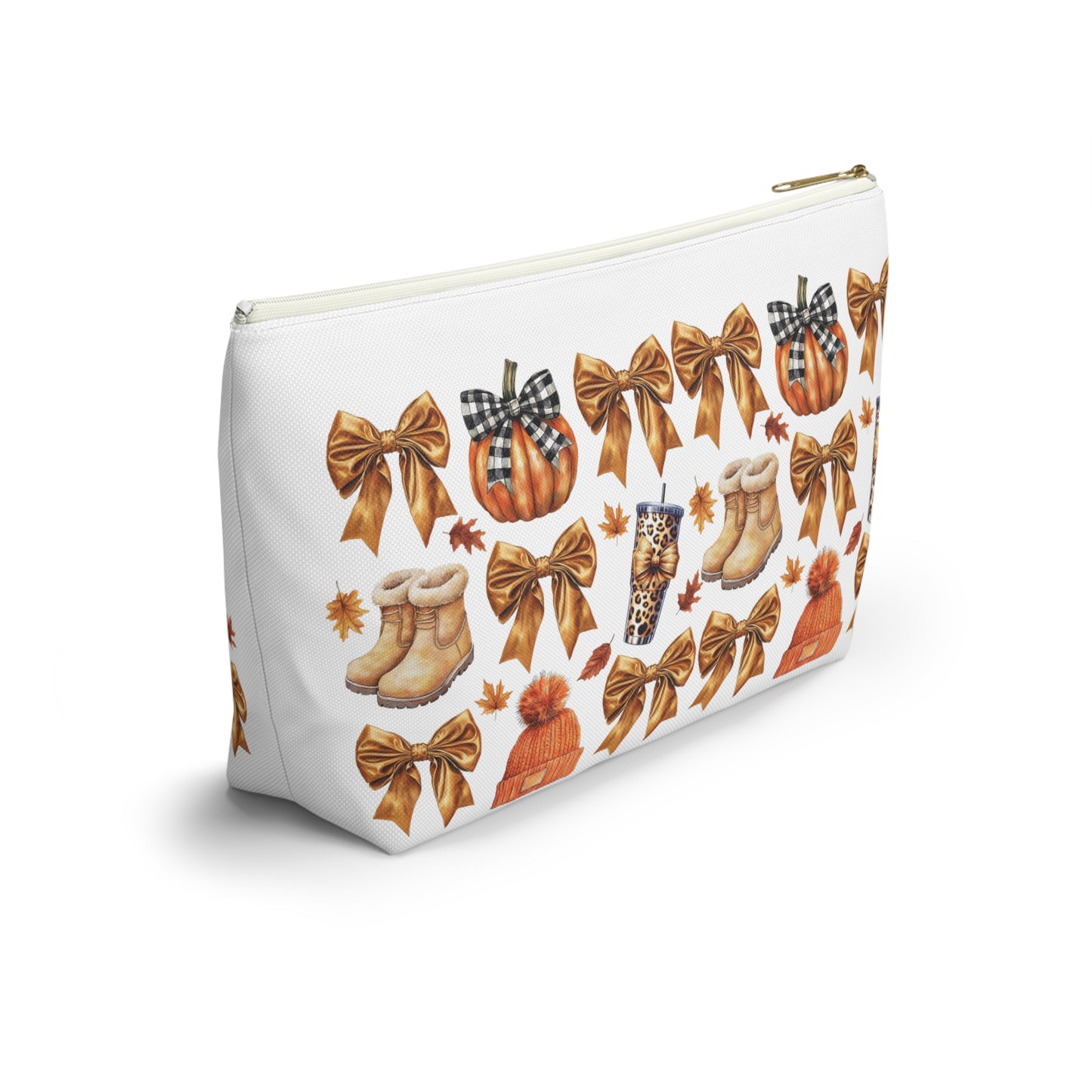 Fall and bows,  Accessory Pouch w T-bottoms