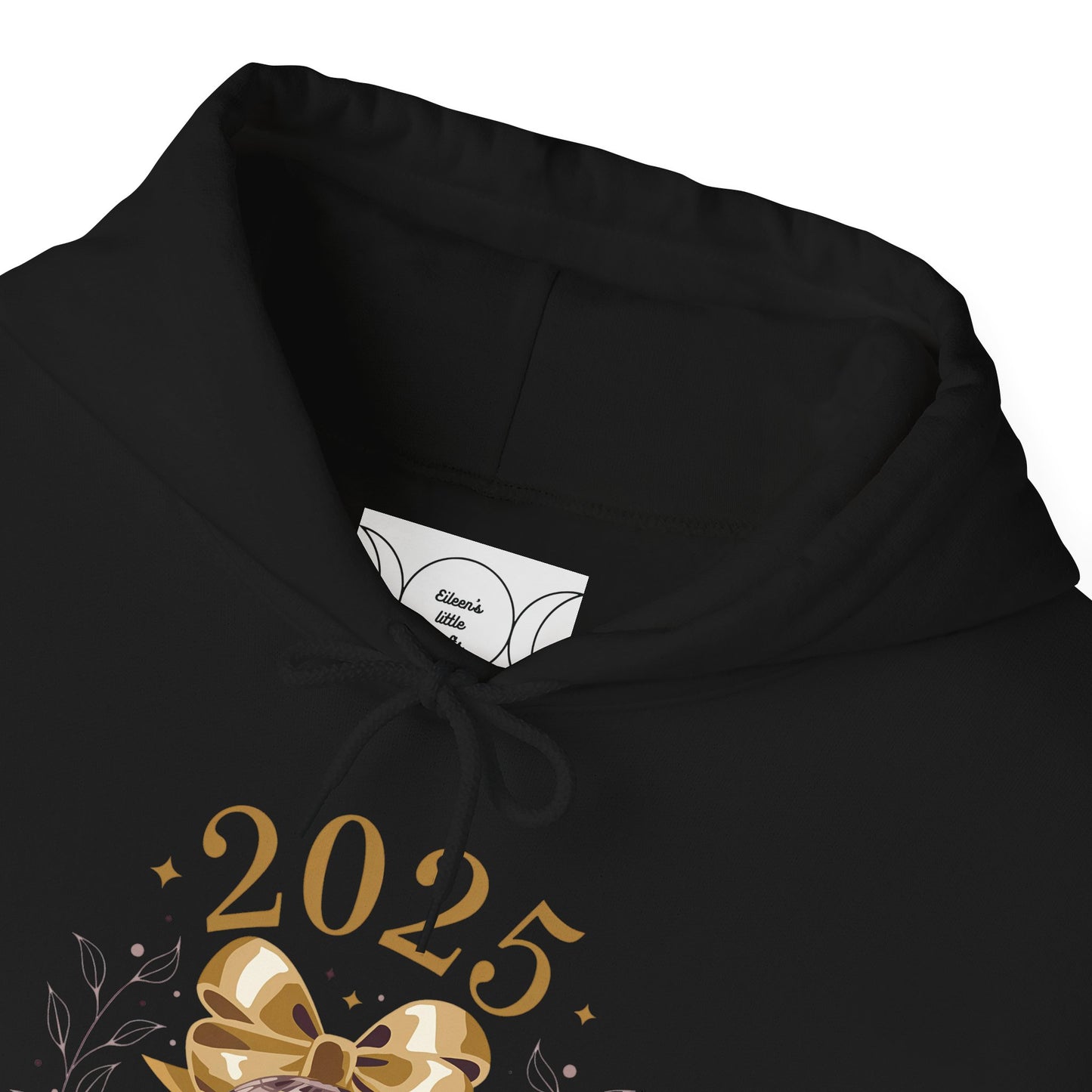 Happy new year, Unisex Heavy Blend™ Hooded Sweatshirt (sleeve arm design)