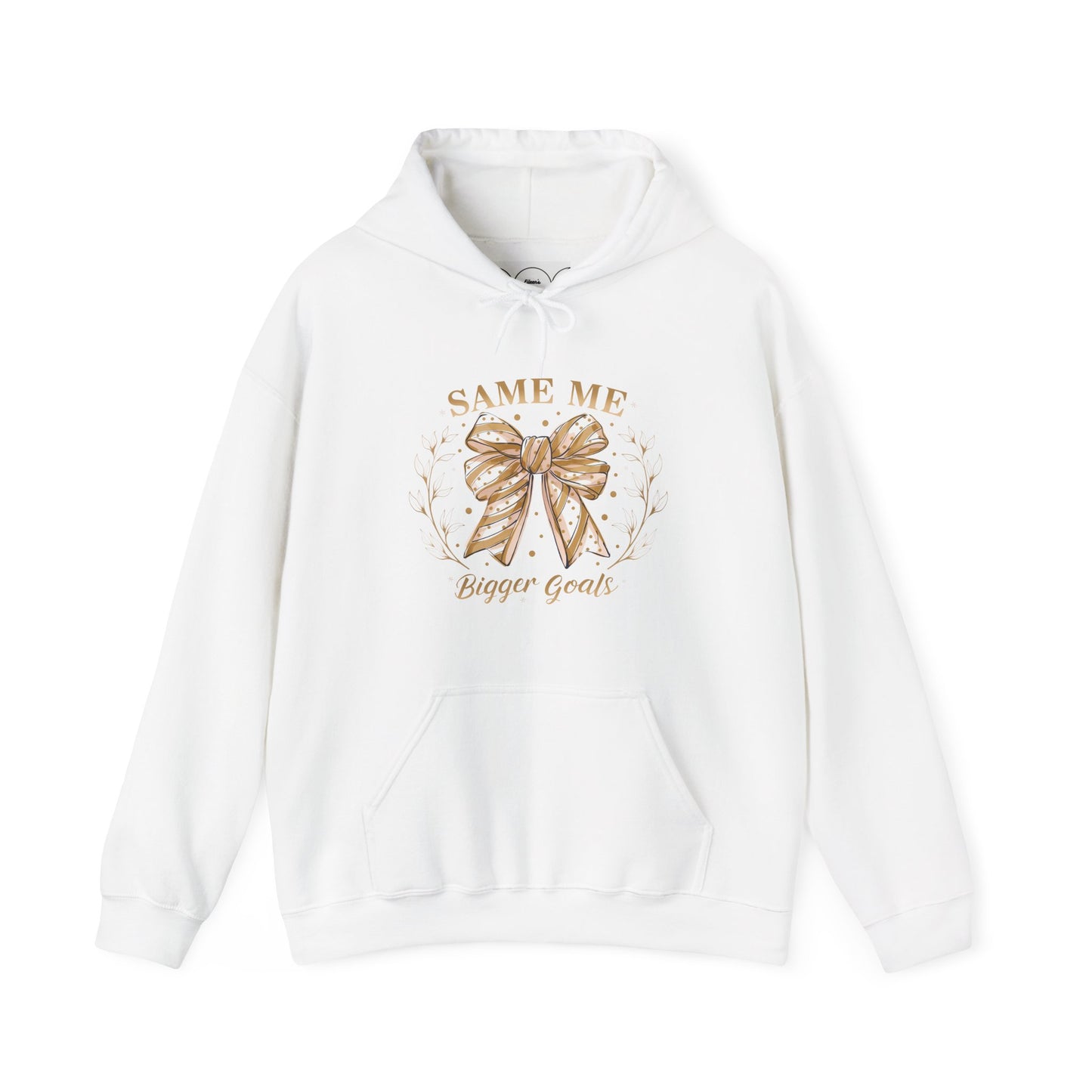 Same me, bigger goals, Unisex Heavy Blend™ Hooded Sweatshirt (no sleeve arm design)