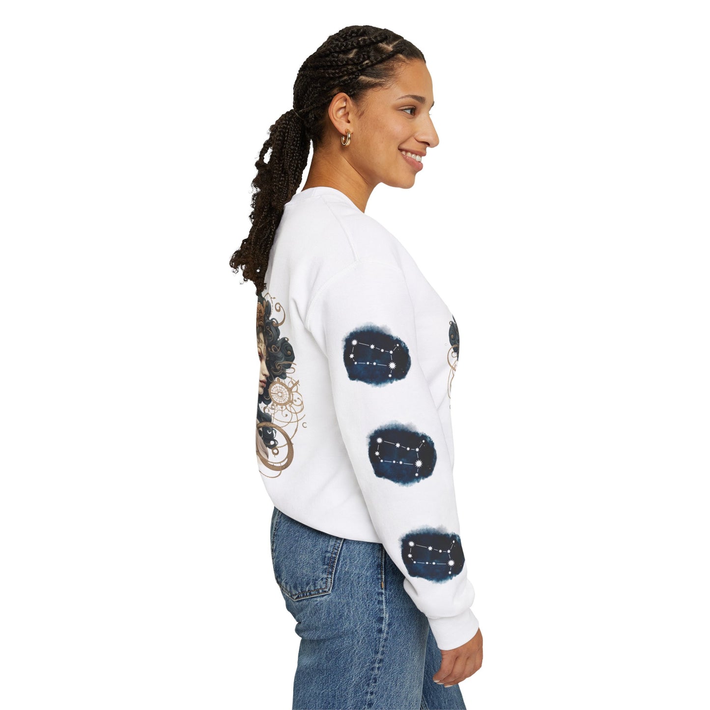 Gemini , ™ Crewneck Sweatshirt ( side arm design)