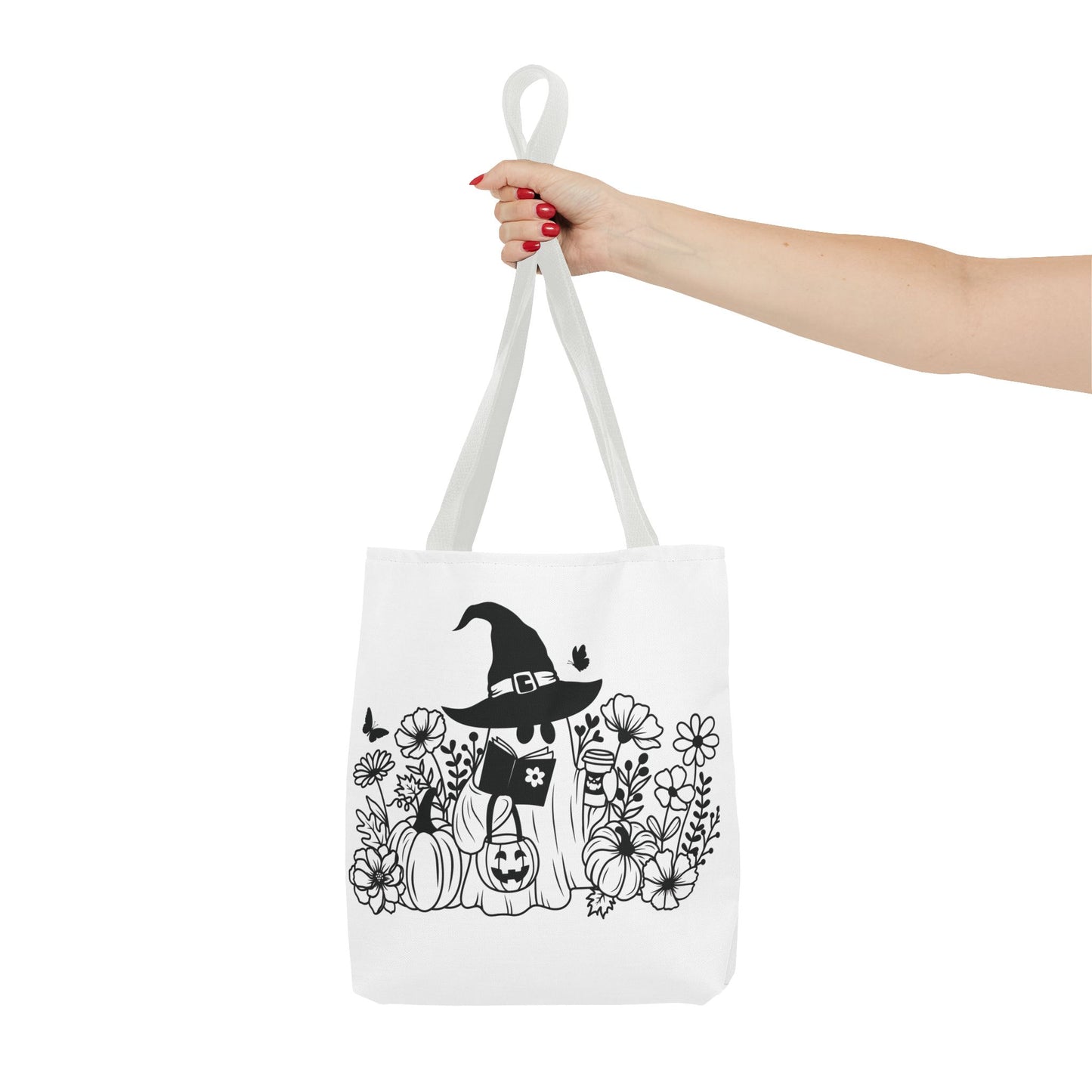 Cozy boo reading, Tote Bag (AOP)