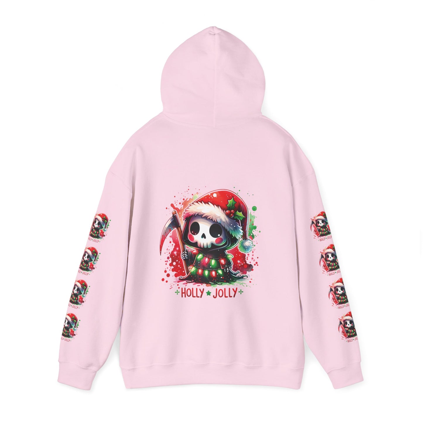 Holly jolly, Unisex Heavy Blend™ Hooded Sweatshirt (no side arm design)