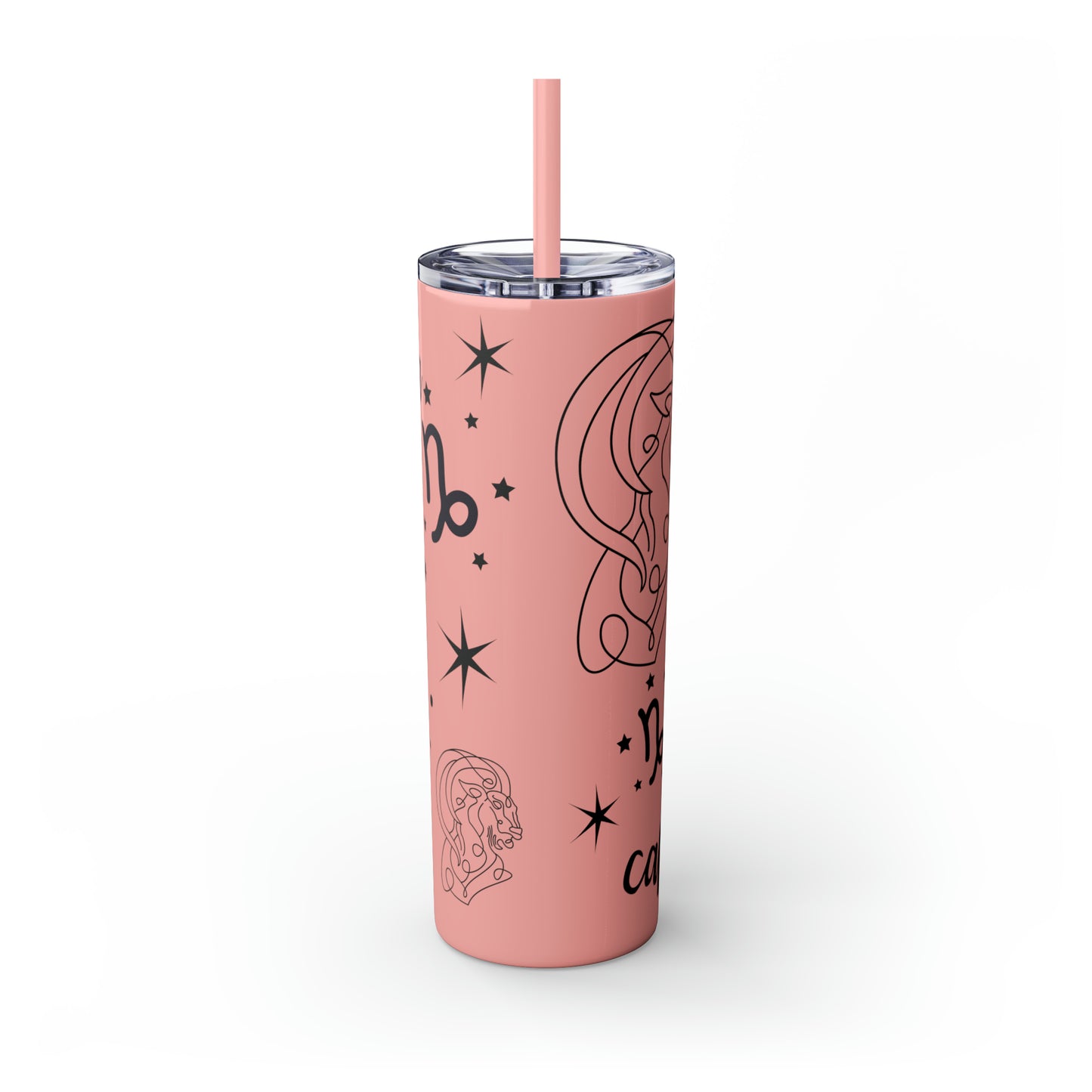 Capricorn Skinny Tumbler with Straw, 20oz