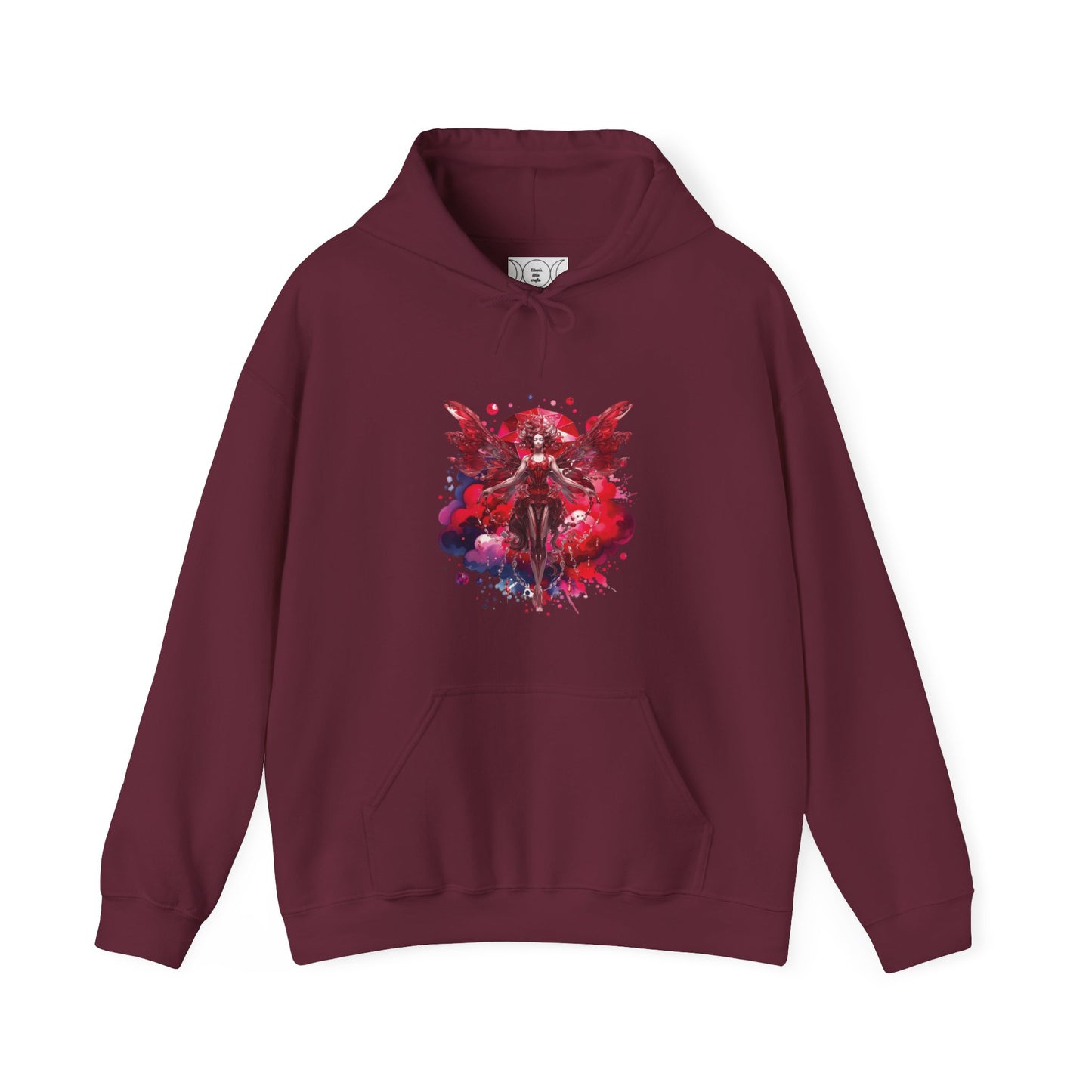 January garnet fairy, Unisex Heavy Blend™ Hooded Sweatshirt (no arm design)