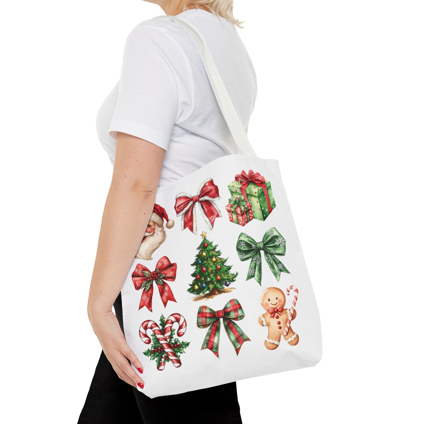 Christmas and bows, Tote Bag (AOP)