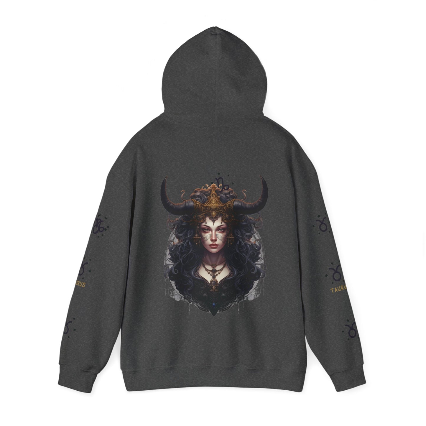 Taurus, Unisex Heavy Blend™ Hooded Sweatshirt (sleeve design )