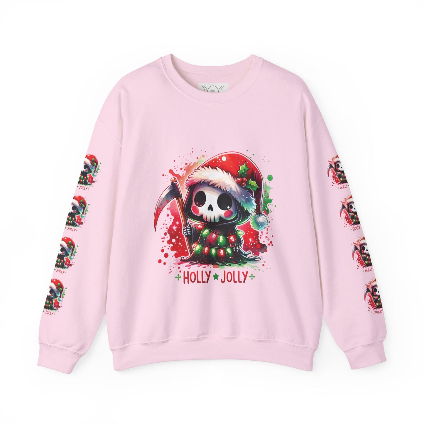 Holly jolly, ™ Crewneck Sweatshirt ( sleeve design )