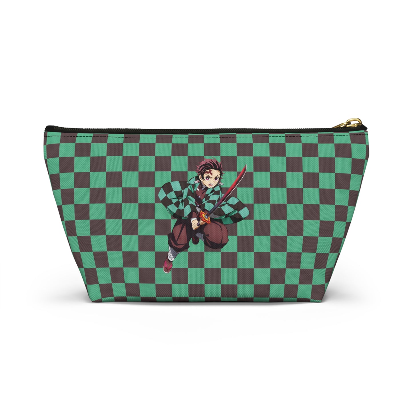 Black & green checkers   Accessory Pouch w T-bottoms