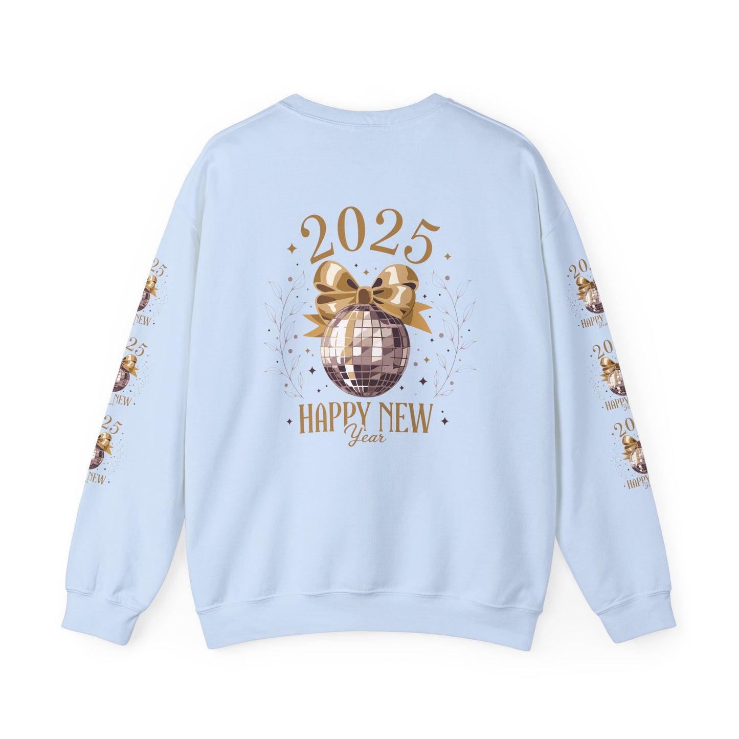 Happy year, Unisex Heavy Blend™ Crewneck Sweatshirt ( sleeve design)