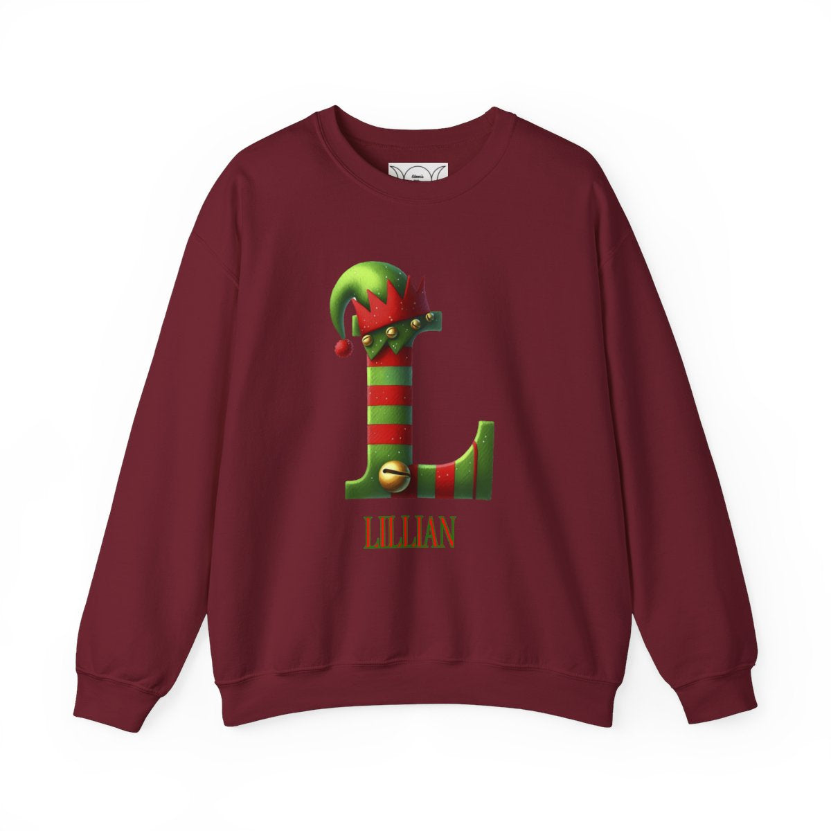 Personalized A-Z elf, Unisex Heavy Blend™ Crewneck Sweatshirt