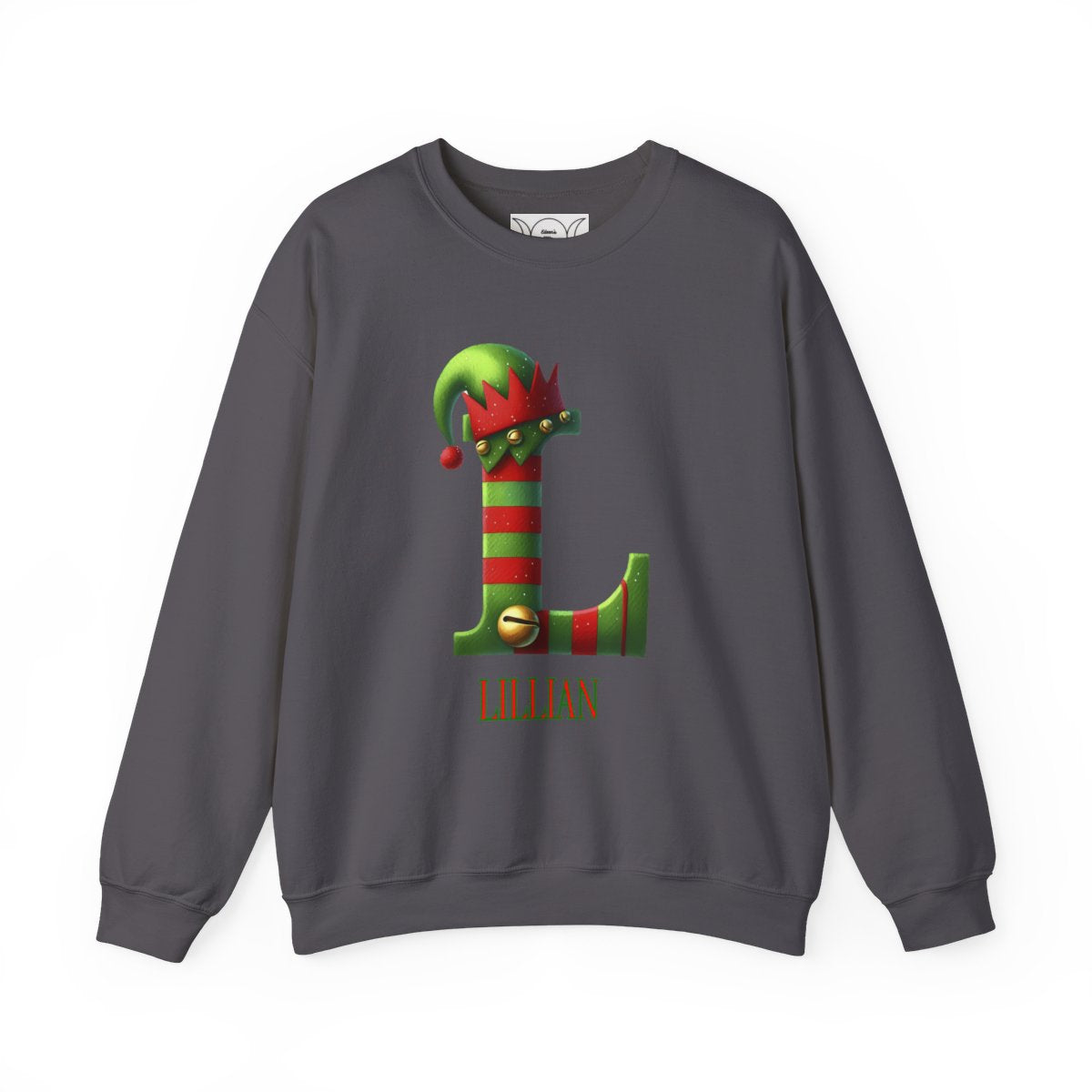 Personalized A-Z elf, Unisex Heavy Blend™ Crewneck Sweatshirt