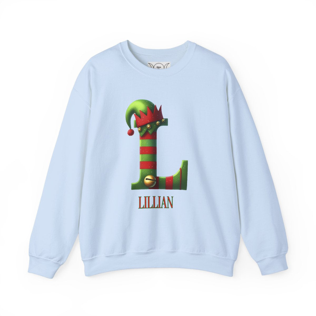 Personalized A-Z elf, Unisex Heavy Blend™ Crewneck Sweatshirt