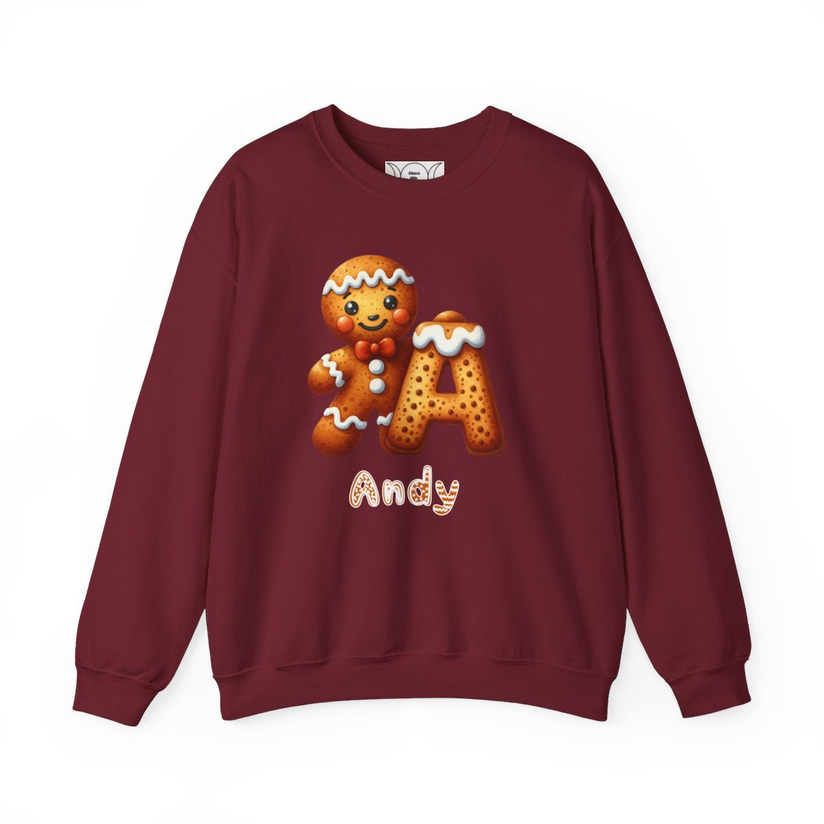 Personalized A-Z gingerbread, Unisex Heavy Blend™ Crewneck Sweatshirt