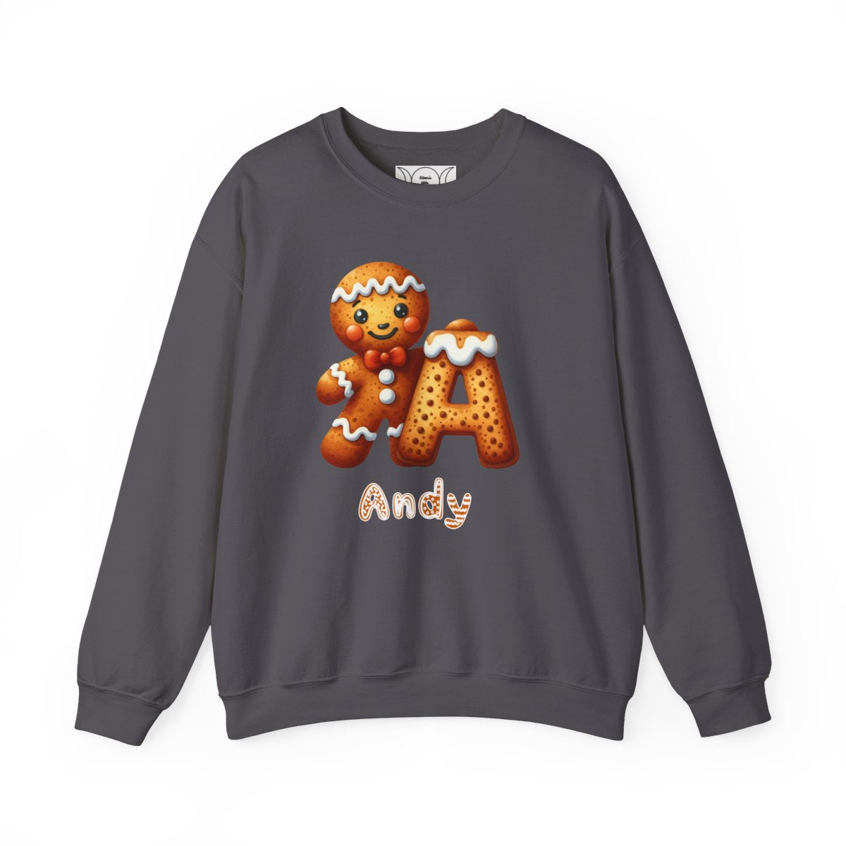 Personalized A-Z gingerbread, Unisex Heavy Blend™ Crewneck Sweatshirt