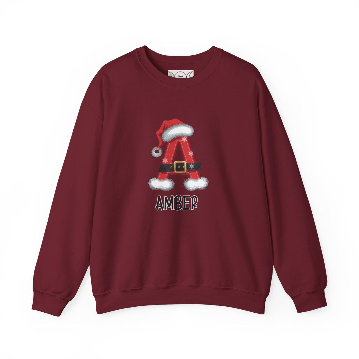 Personalized A-Z Santa hat, Unisex Heavy Blend™ Crewneck Sweatshirt