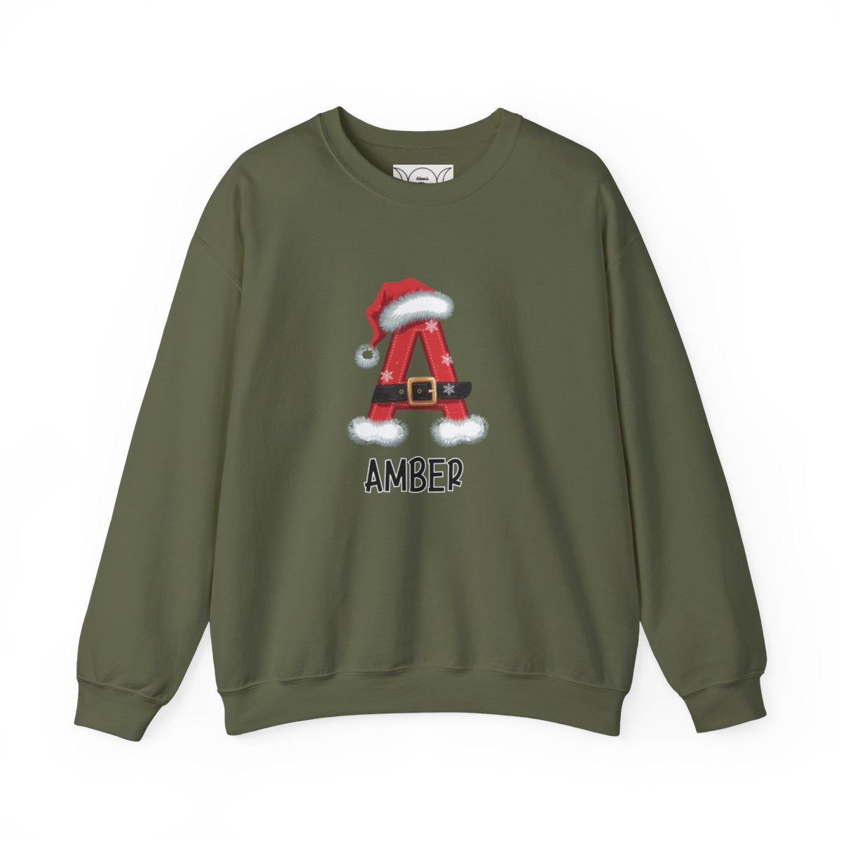 Personalized A-Z Santa hat, Unisex Heavy Blend™ Crewneck Sweatshirt