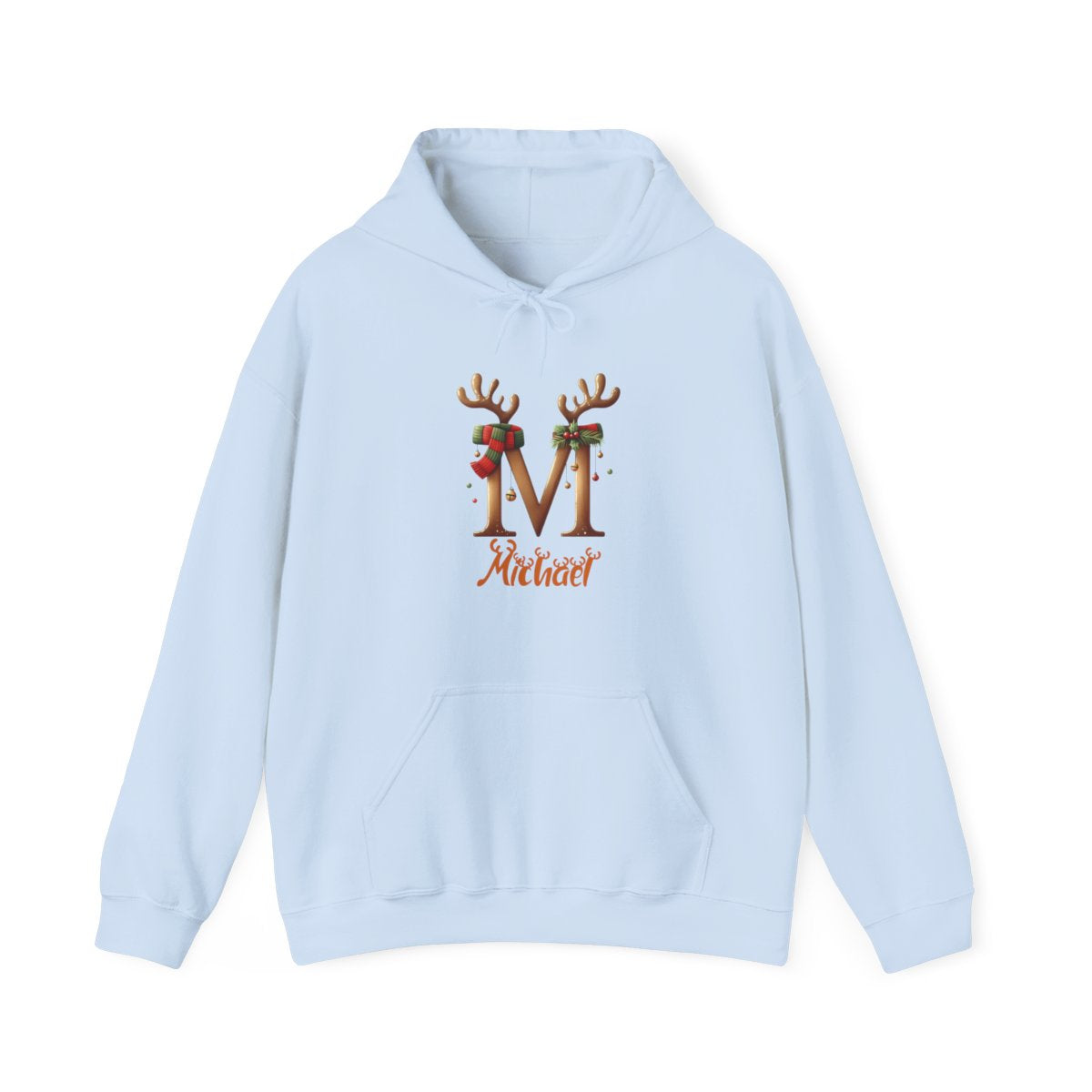 Personalized A-Z reindeer, Unisex Heavy Blend™ Hooded Sweatshirt