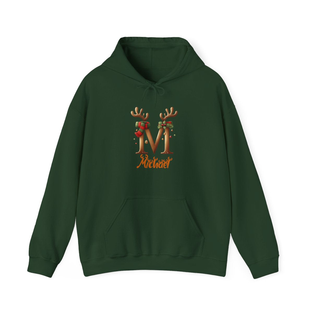 Personalized A-Z reindeer, Unisex Heavy Blend™ Hooded Sweatshirt