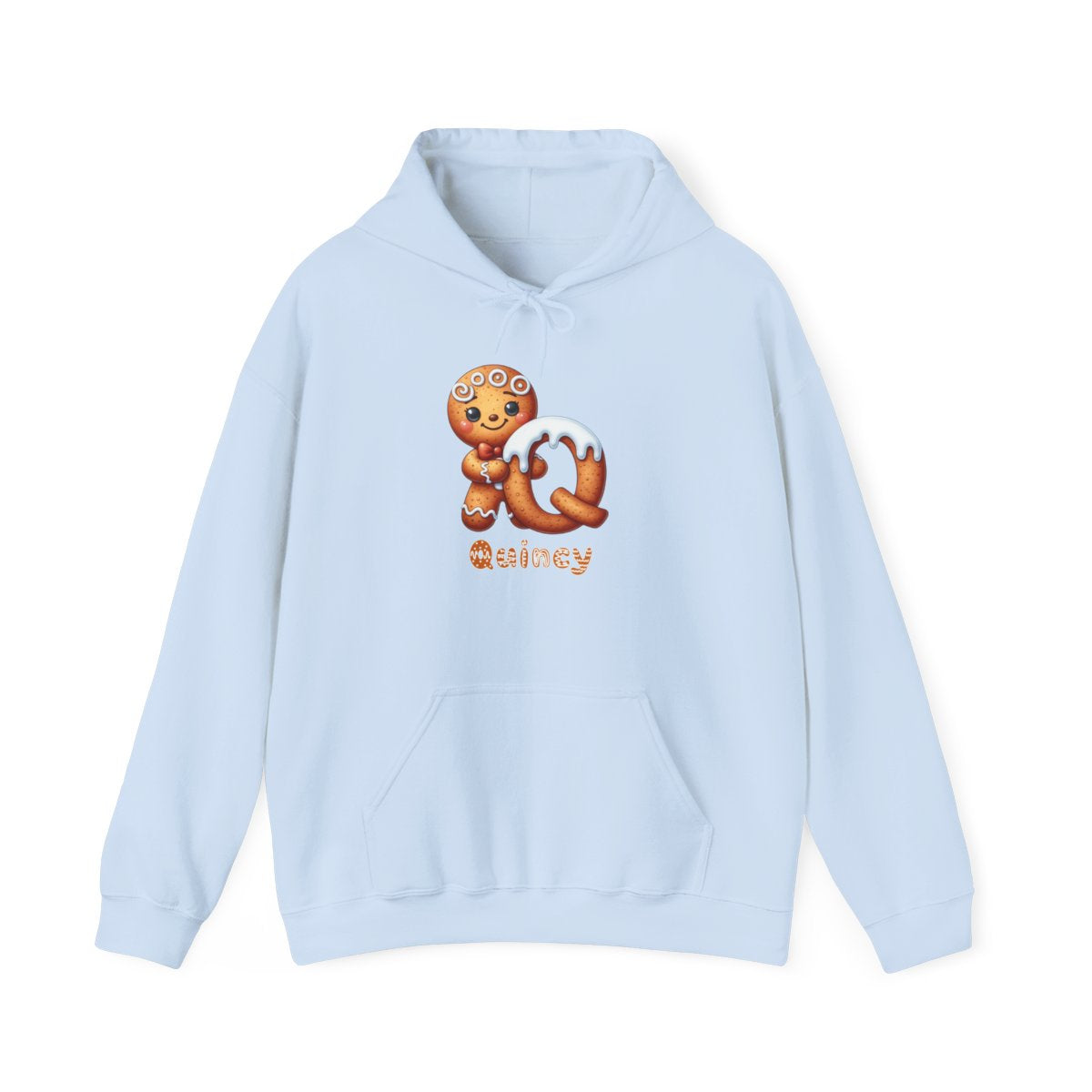 Personalized A-Z gingerbread, Unisex Heavy Blend™ Hooded Sweatshirt