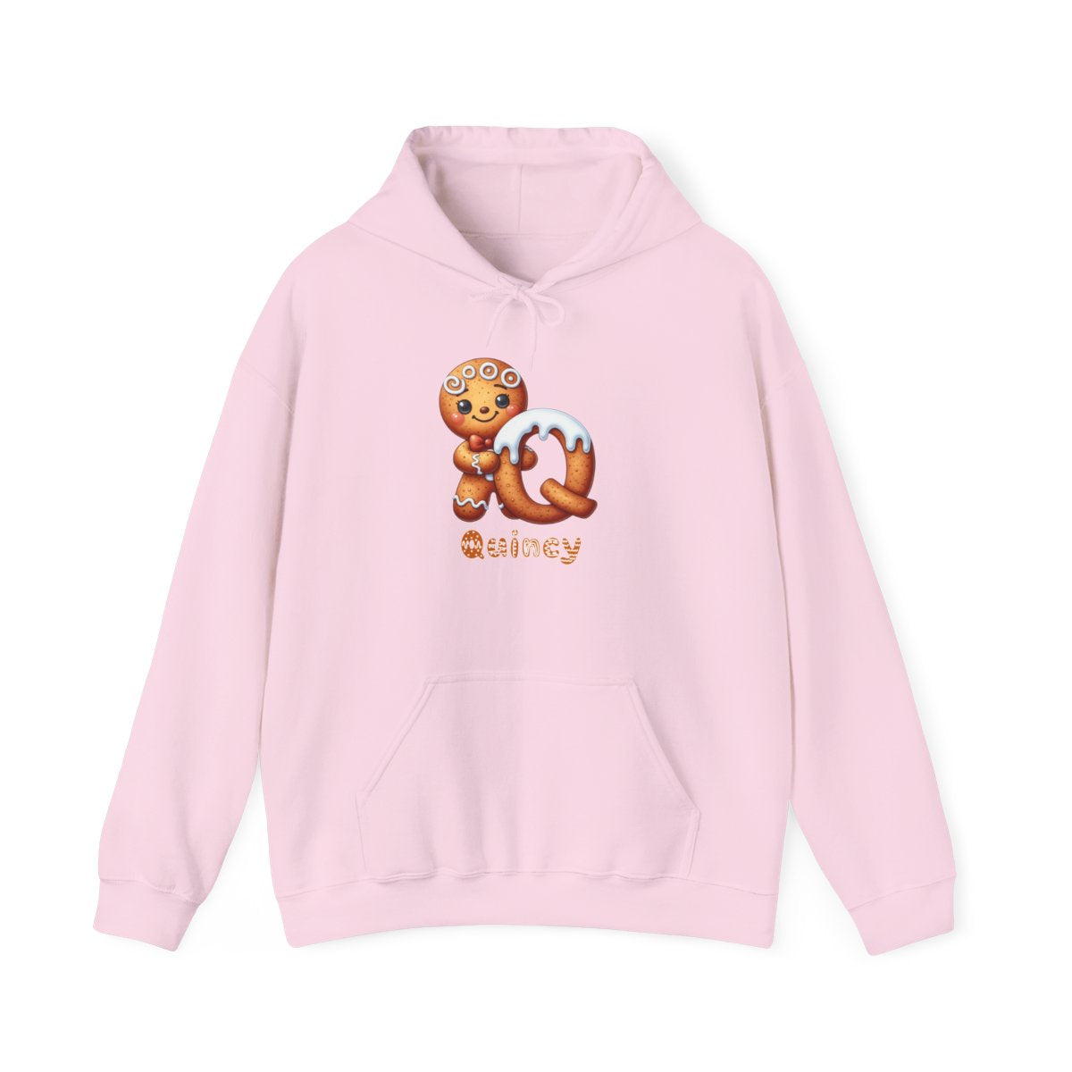 Personalized A-Z gingerbread, Unisex Heavy Blend™ Hooded Sweatshirt