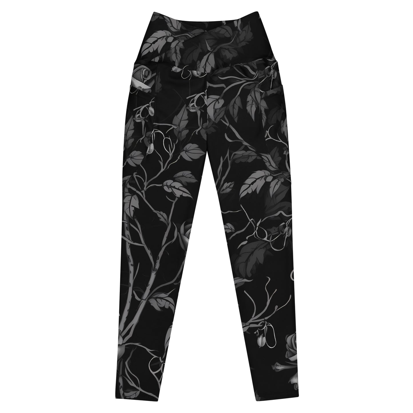 Sliver rose, Crossover leggings with pockets