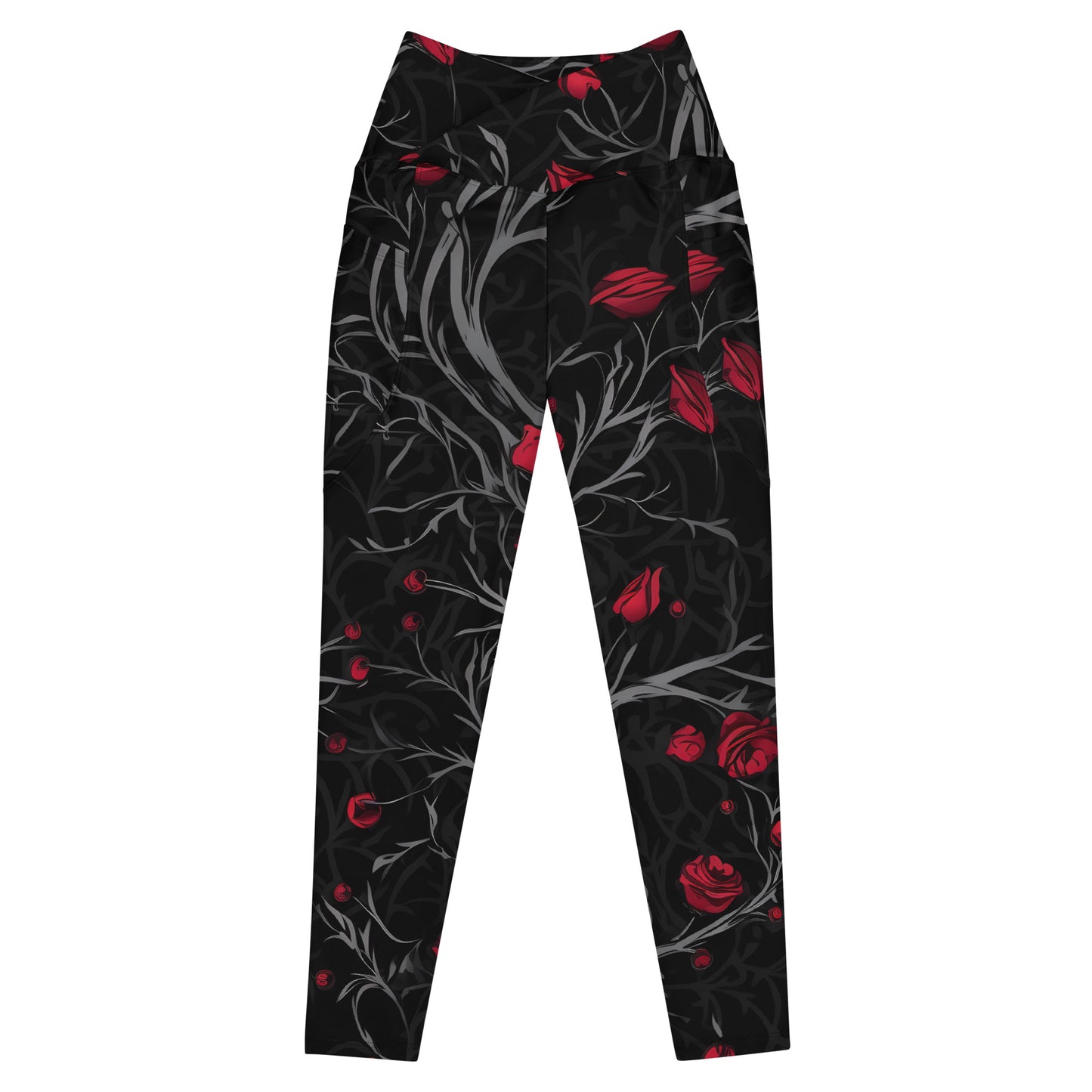 Prickly Rose Crossover leggings with pockets