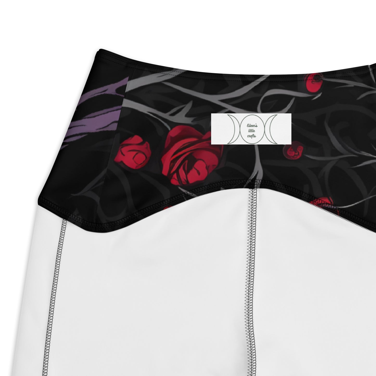 Dark roses, Crossover leggings with pockets