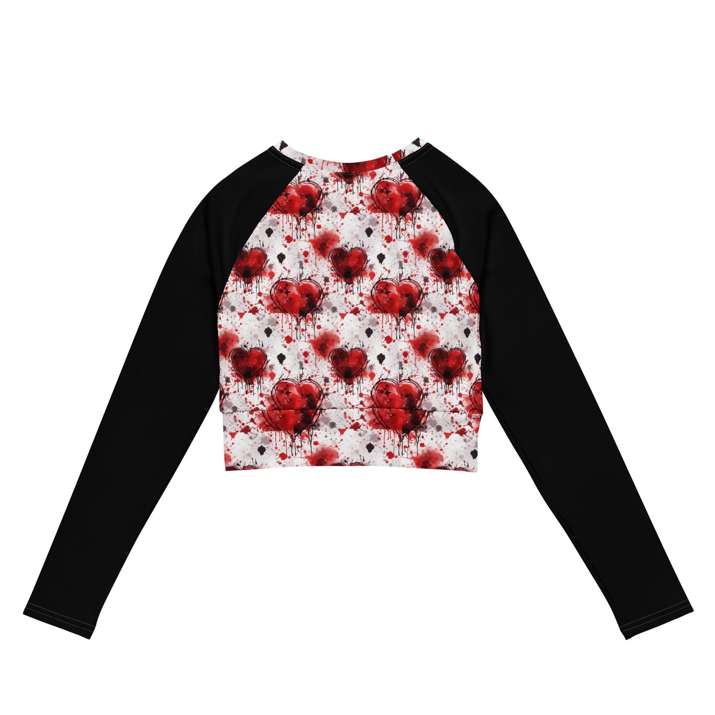 Shattered heart, Recycled long-sleeve crop top