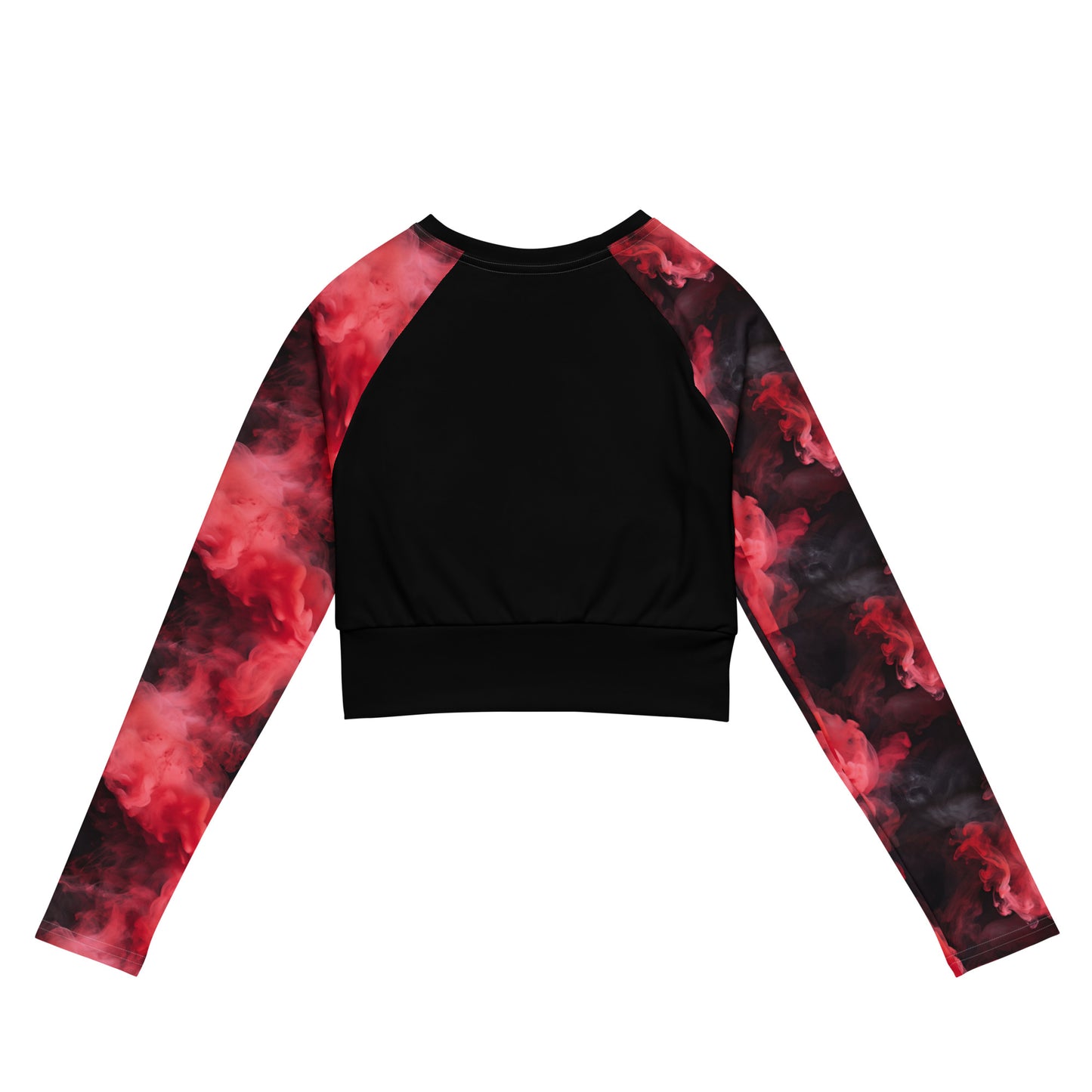 Red smoke, Recycled long-sleeve crop top