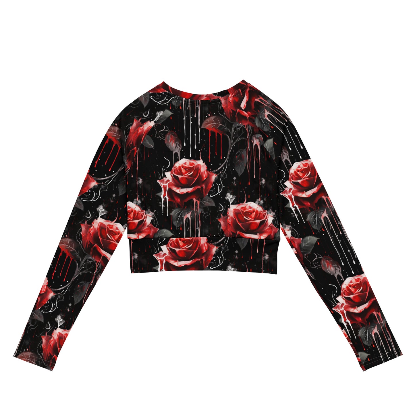 Wax roses, Recycled long-sleeve crop top