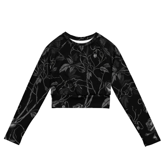 Sliver rose, Recycled long-sleeve crop top