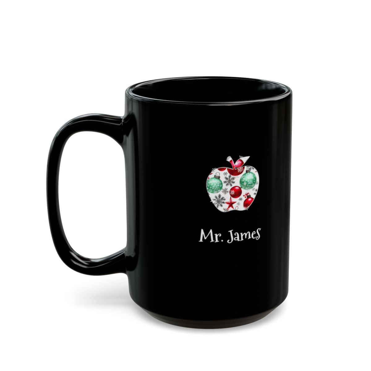 Personalized A-Z teacher gift, Black Mug (11oz, 15oz)