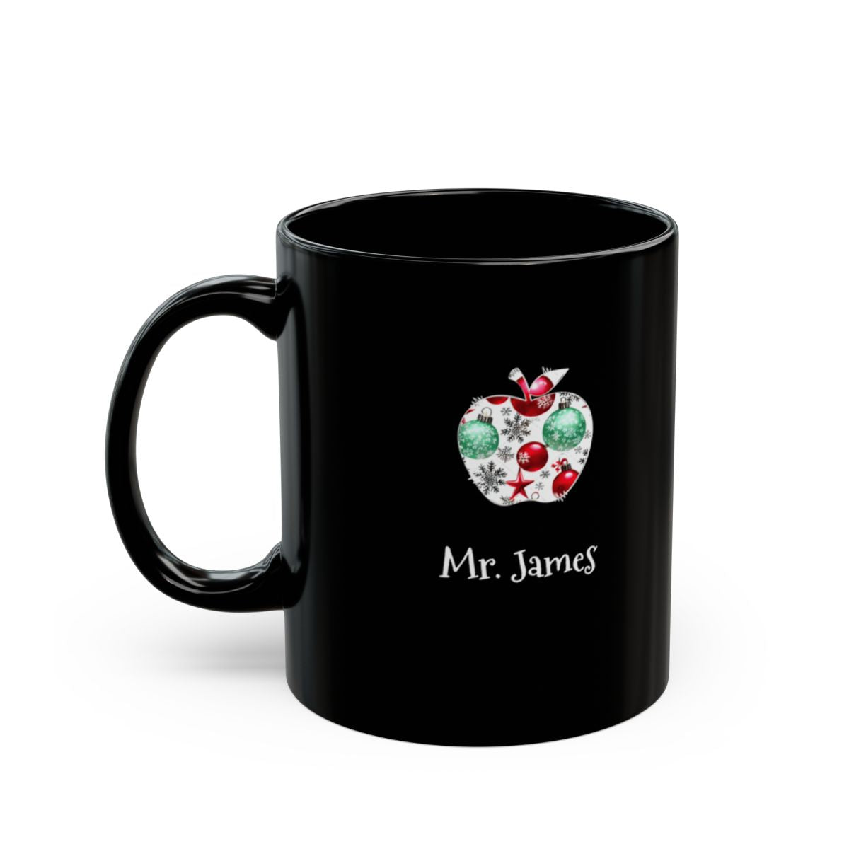 Personalized A-Z teacher gift, Black Mug (11oz, 15oz)