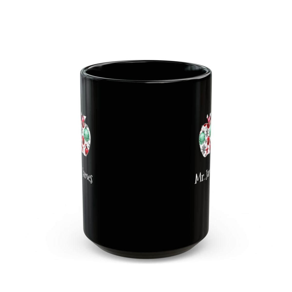 Personalized A-Z teacher gift, Black Mug (11oz, 15oz)