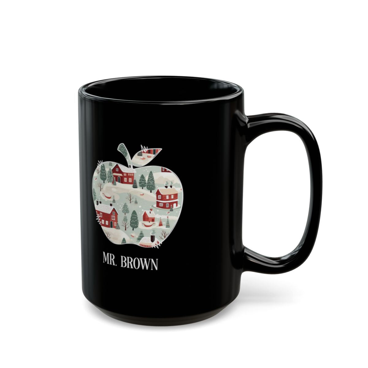 Personalized A-Z teacher’s gift,  Black Mug (11oz, 15oz)