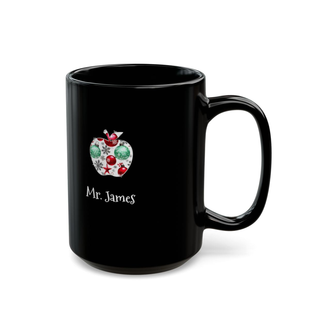 Personalized A-Z teacher gift, Black Mug (11oz, 15oz)