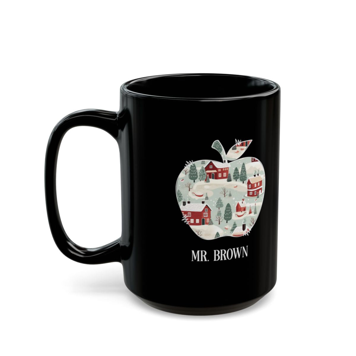 Personalized A-Z teacher’s gift,  Black Mug (11oz, 15oz)