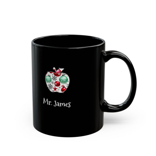 Personalized A-Z teacher gift, Black Mug (11oz, 15oz)