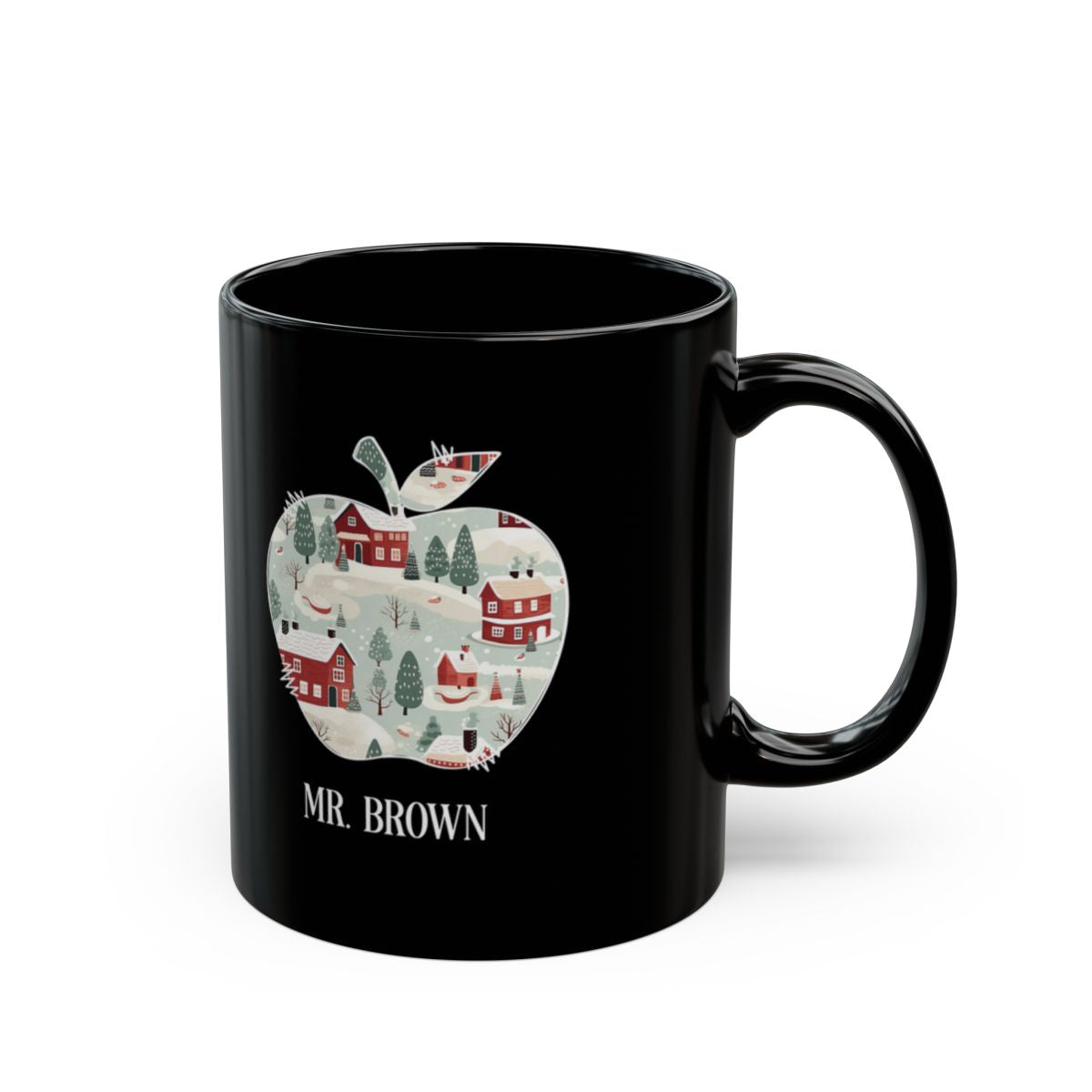 Personalized A-Z teacher’s gift,  Black Mug (11oz, 15oz)