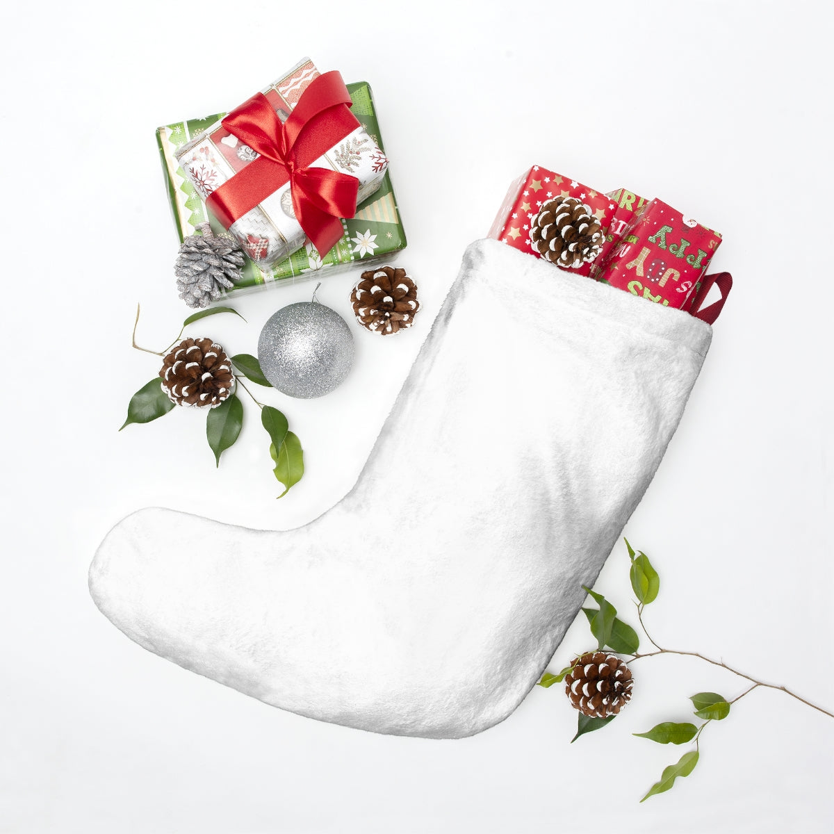 A - Z Red Santa personalized name, Christmas Stockings