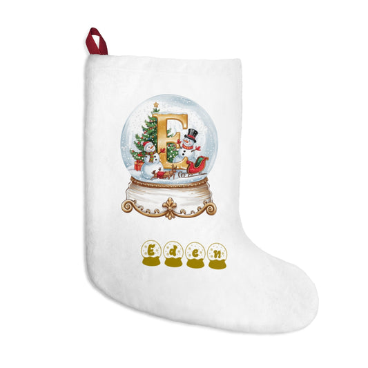 Personalized A-Z snow globe, Christmas Stockings