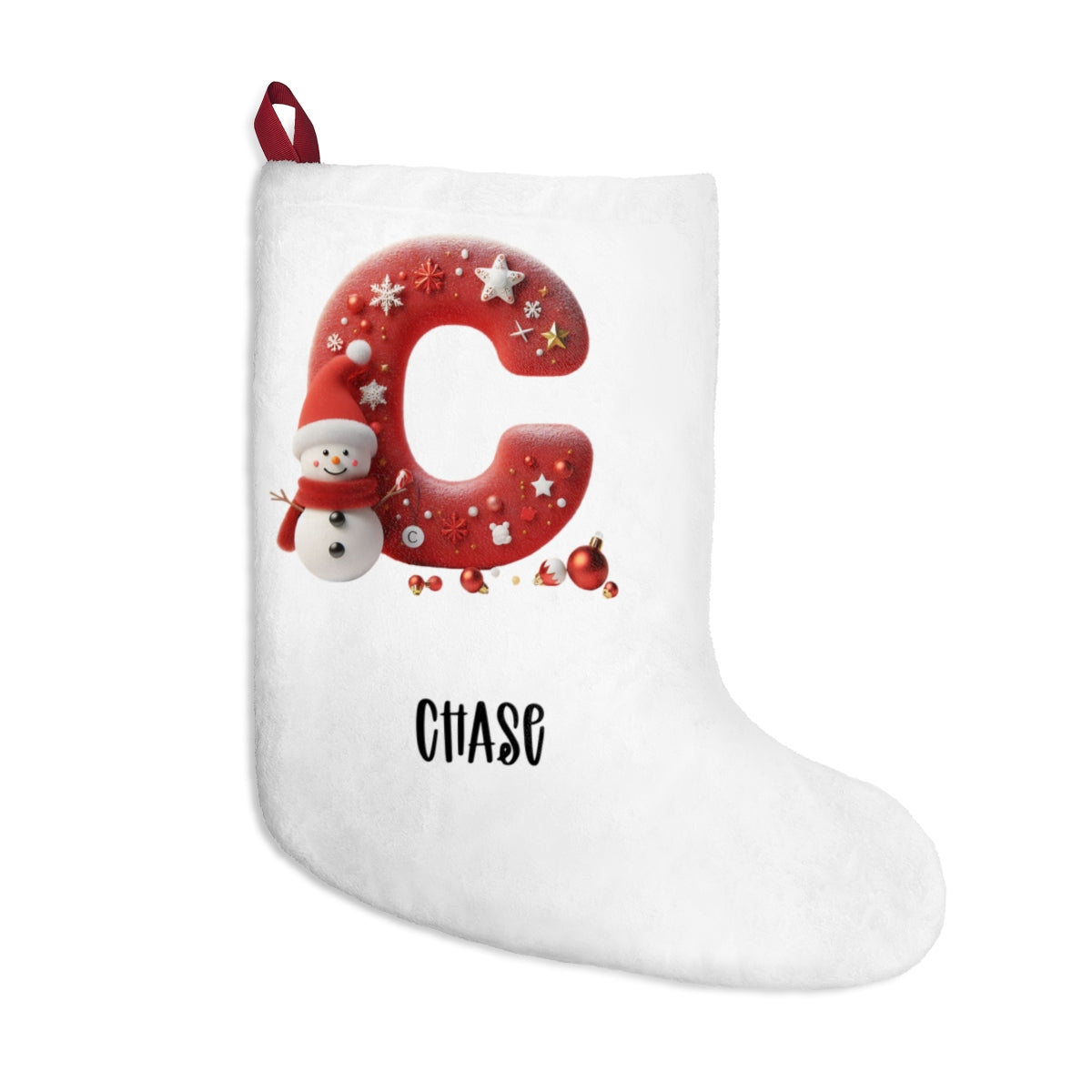 Personalized A-Z snowman, Christmas Stockings