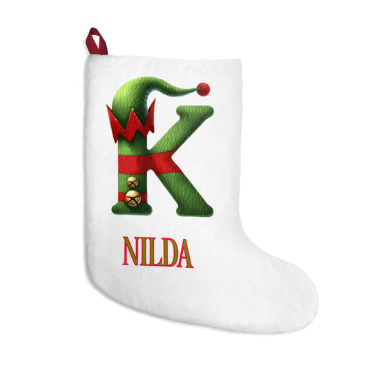 Personalized A-Z elf, Christmas Stockings