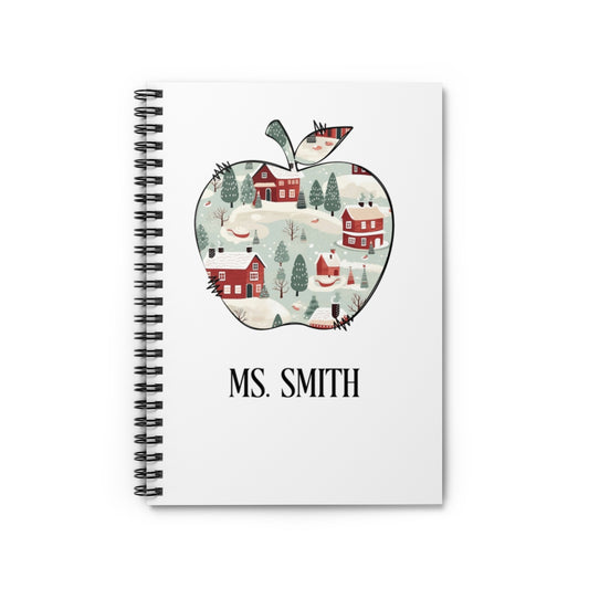 Personalized A-Z  teacher’s gif, Spiral Notebook - Ruled Line