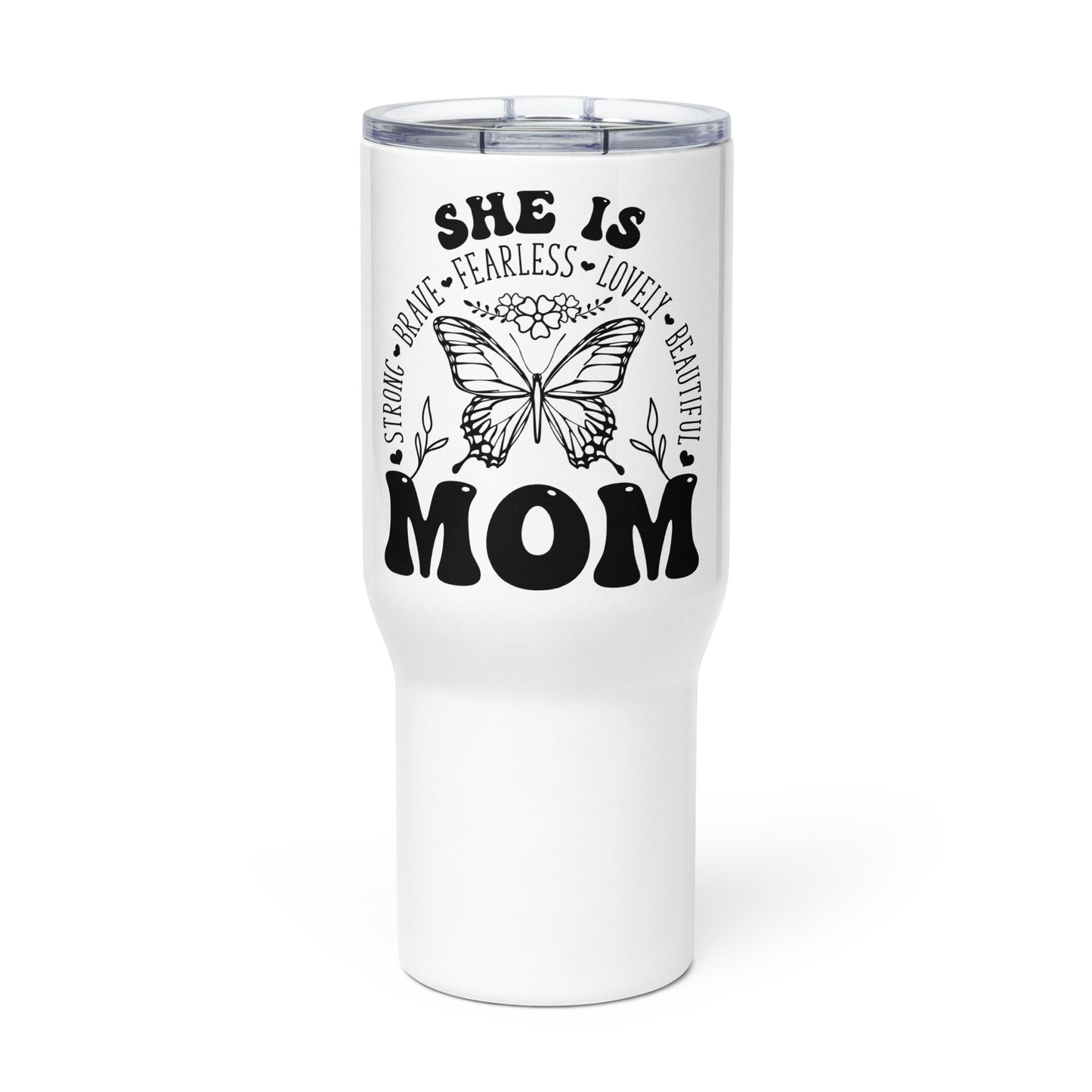 She is MOM, Travel mug with a handle